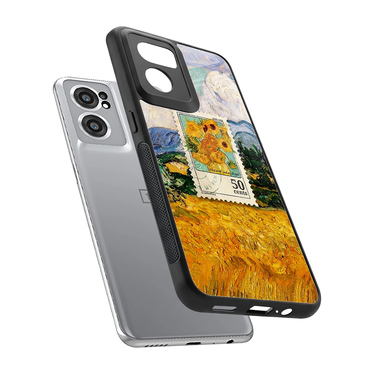 50 Cents sleek oneplus nord ce 2 cover with tempered glass back and TPU edges