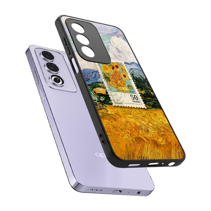 50 Cents sleek oppo a3 pro cover with tempered glass back and TPU edges