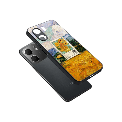 50 Cents sleek oppo a5x 5g cover with tempered glass back and TPU edges
