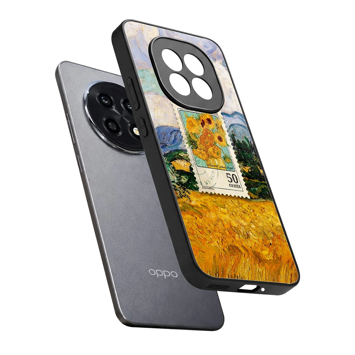 50 Cents sleek oppo f29 pro 5g cover with tempered glass back and TPU edges
