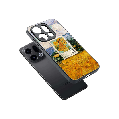 50 Cents sleek oppo find x9 cover with tempered glass back and TPU edges