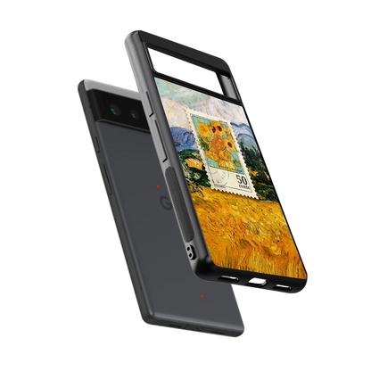 50 Cents sleek google pixel 6a cover with tempered glass back and TPU edges