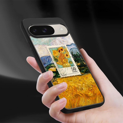 50 Cents sleek google pixel 9 cover with tempered glass back and TPU edges