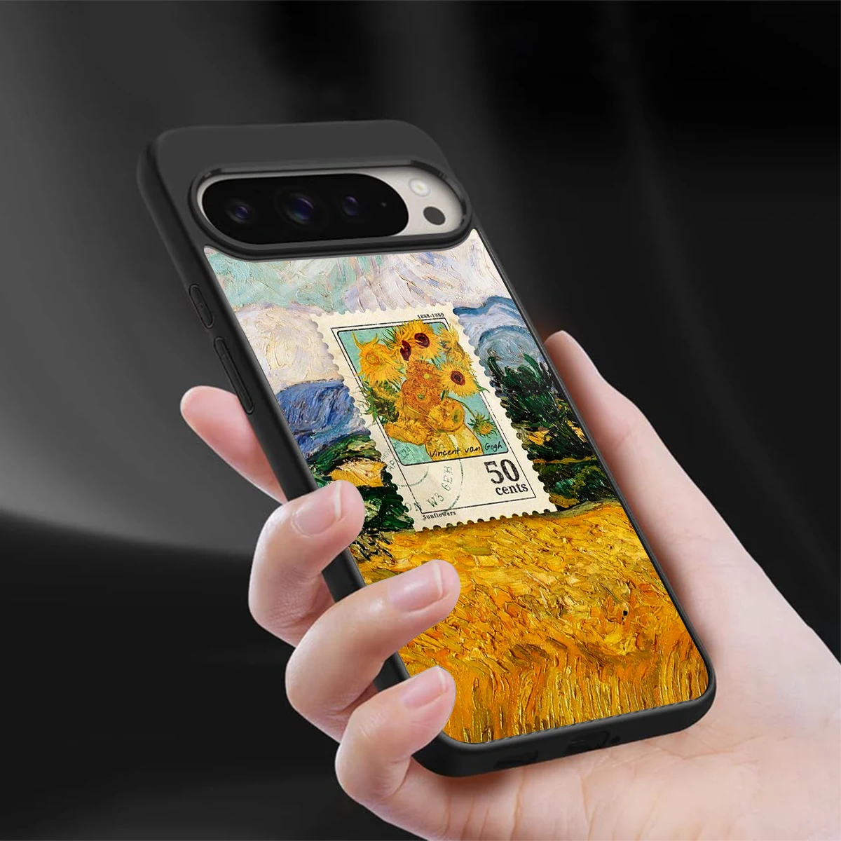 50 Cents sleek google pixel 9 pro cover with tempered glass back and TPU edges