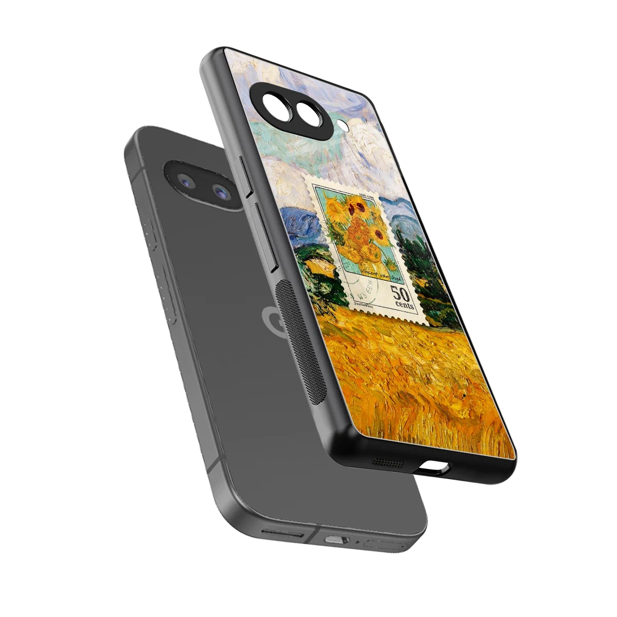 50 Cents sleek google pixel 10a cover with tempered glass back and TPU edges