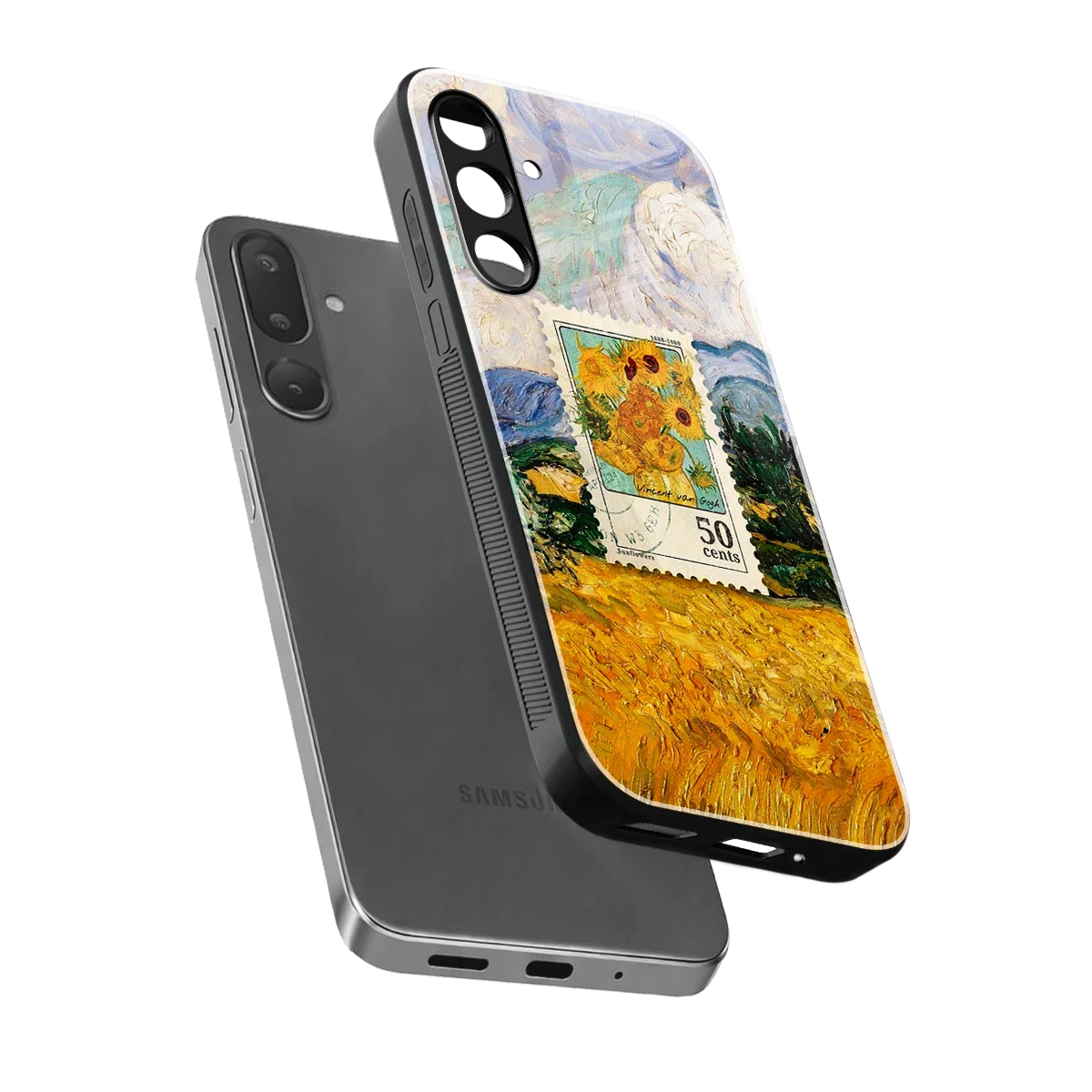50 Cents sleek samsung galaxy m36 5g cover with tempered glass back and TPU edges