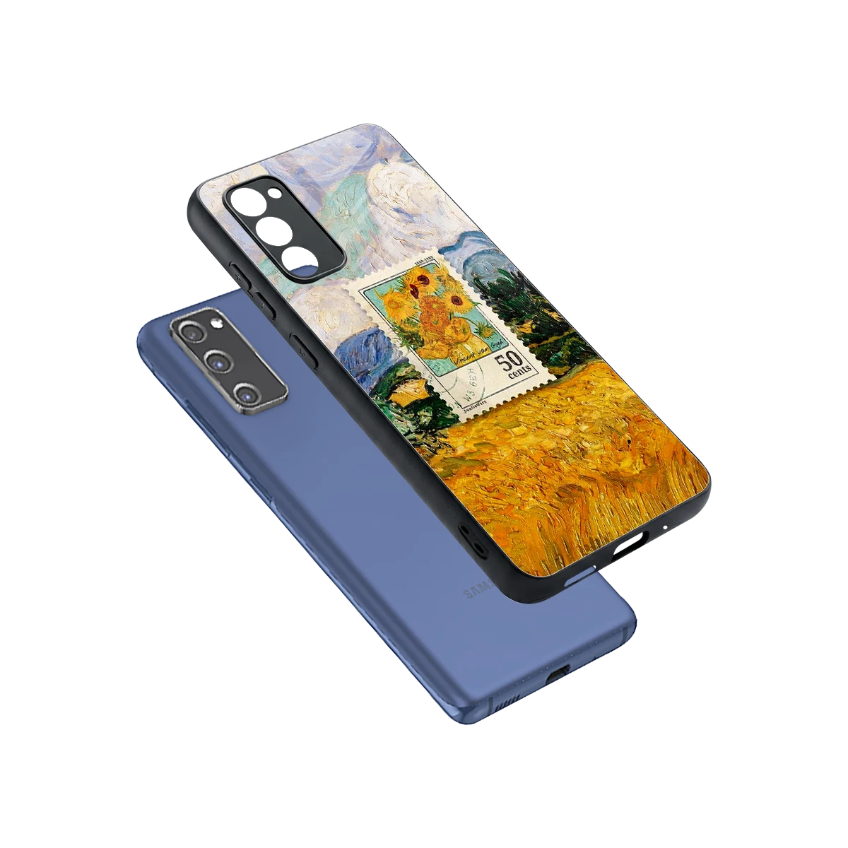 50 Cents sleek samsung galaxy s20 fe cover with tempered glass back and TPU edges
