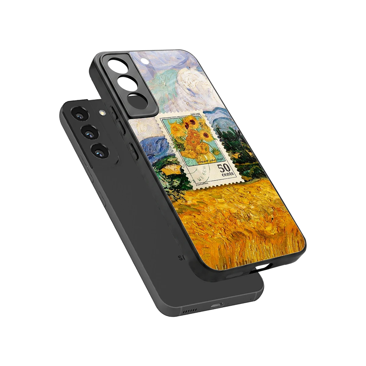 50 Cents sleek samsung galaxy s22 cover with tempered glass back and TPU edges