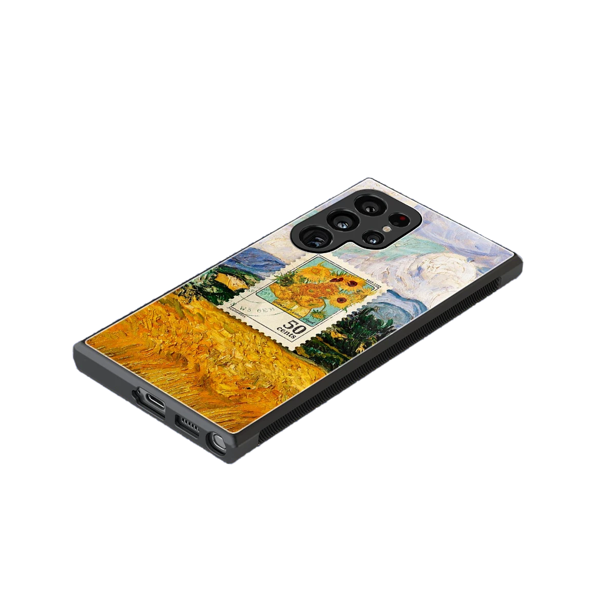 50 Cents stylish phone case for samsung galaxy s23 ultra | glossy glass and slim fit