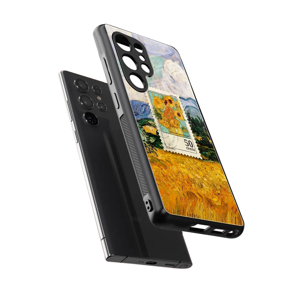 50 Cents sleek samsung galaxy s25 ultra cover with tempered glass back and TPU edges