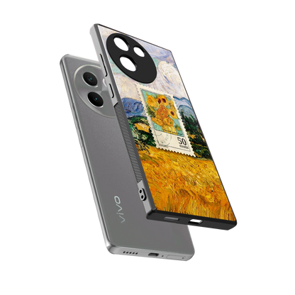 50 Cents sleek vivo v30e cover with tempered glass back and TPU edges