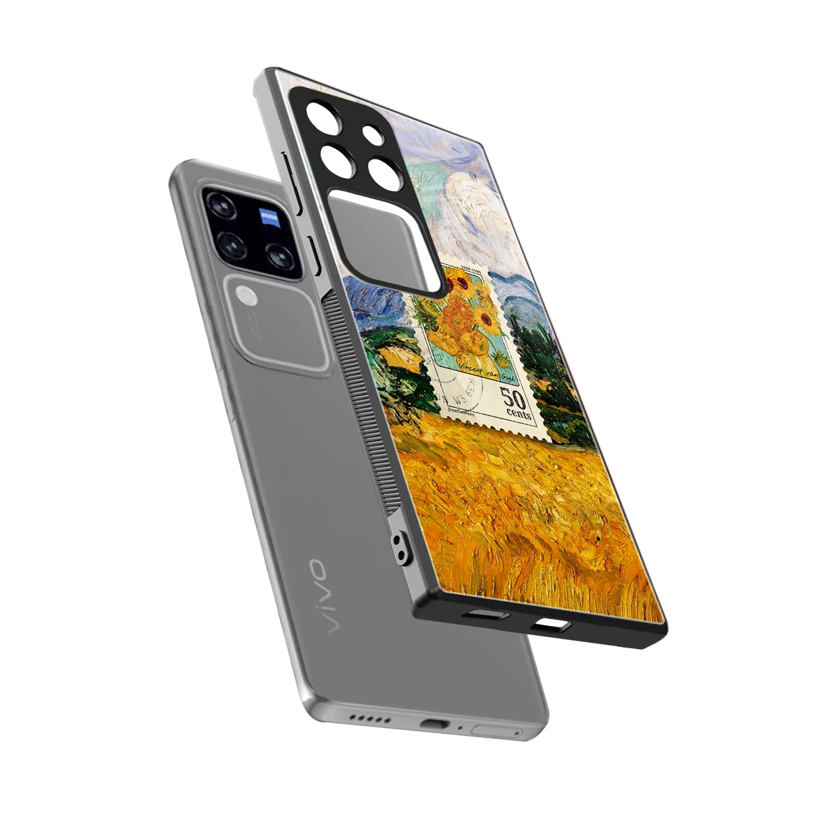 50 Cents sleekvivo v30 pro cover with tempered glass back and TPU edges