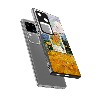 50 Cents sleek vivo v30 cover with tempered glass back and TPU edges