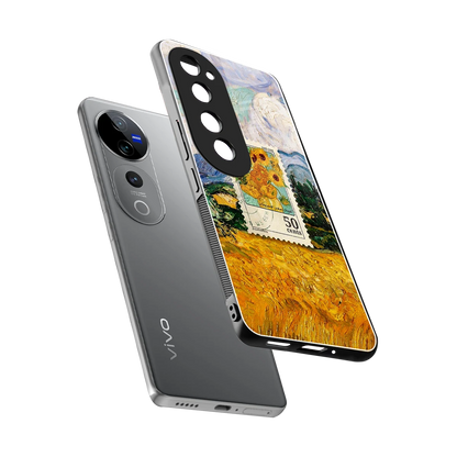 50 Cents sleek vivo v40 pro cover with tempered glass back and TPU edges