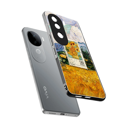 50 Cents sleek vivo v40e cover with tempered glass back and TPU edges