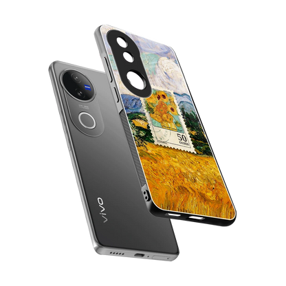 50 Cents sleek vivo v50 cover with tempered glass back and TPU edges