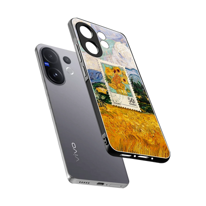50 Cents sleek vivo v60 cover with tempered glass back and TPU edges