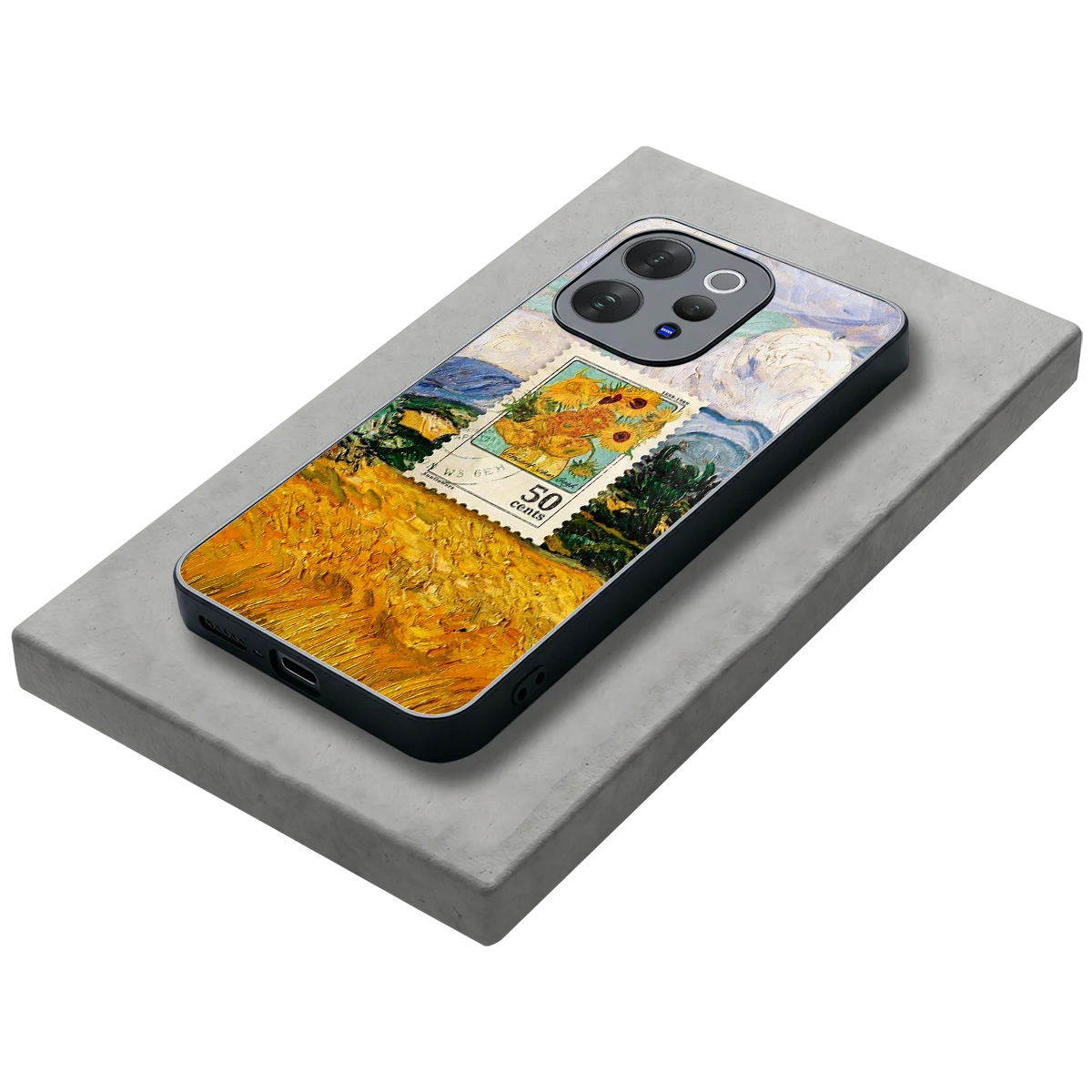 50 Cents stylish phone case for vivo v70 | glossy glass and slim fit