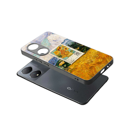 50 Cents sleek Vivo-y100 cover with tempered glass back and TPU edges
