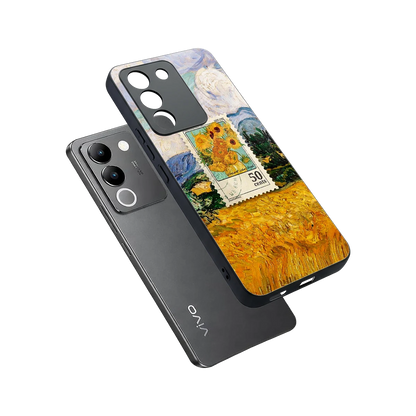 50 Cents sleek vivo y200 5g cover with tempered glass back and TPU edges