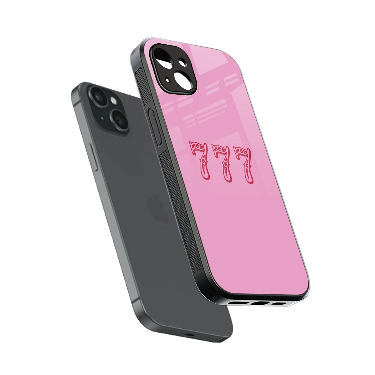 777 sleek iphone 14 plus cover with tempered glass back and TPU edges