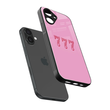 777 sleek iPhone 16 cover with tempered glass back and TPU edges
