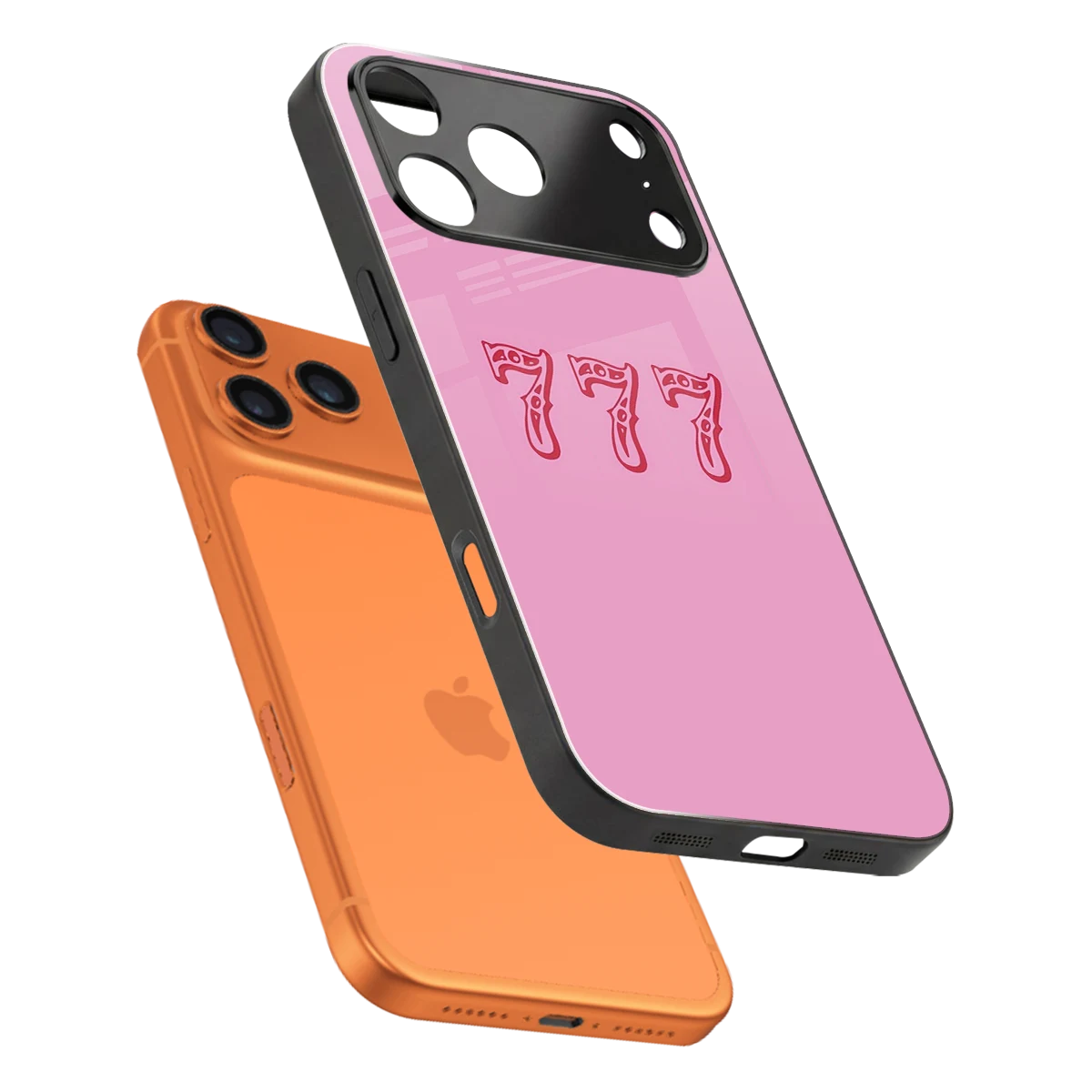 777 sleek iphone 17 pro max cover with tempered glass back and TPU edges