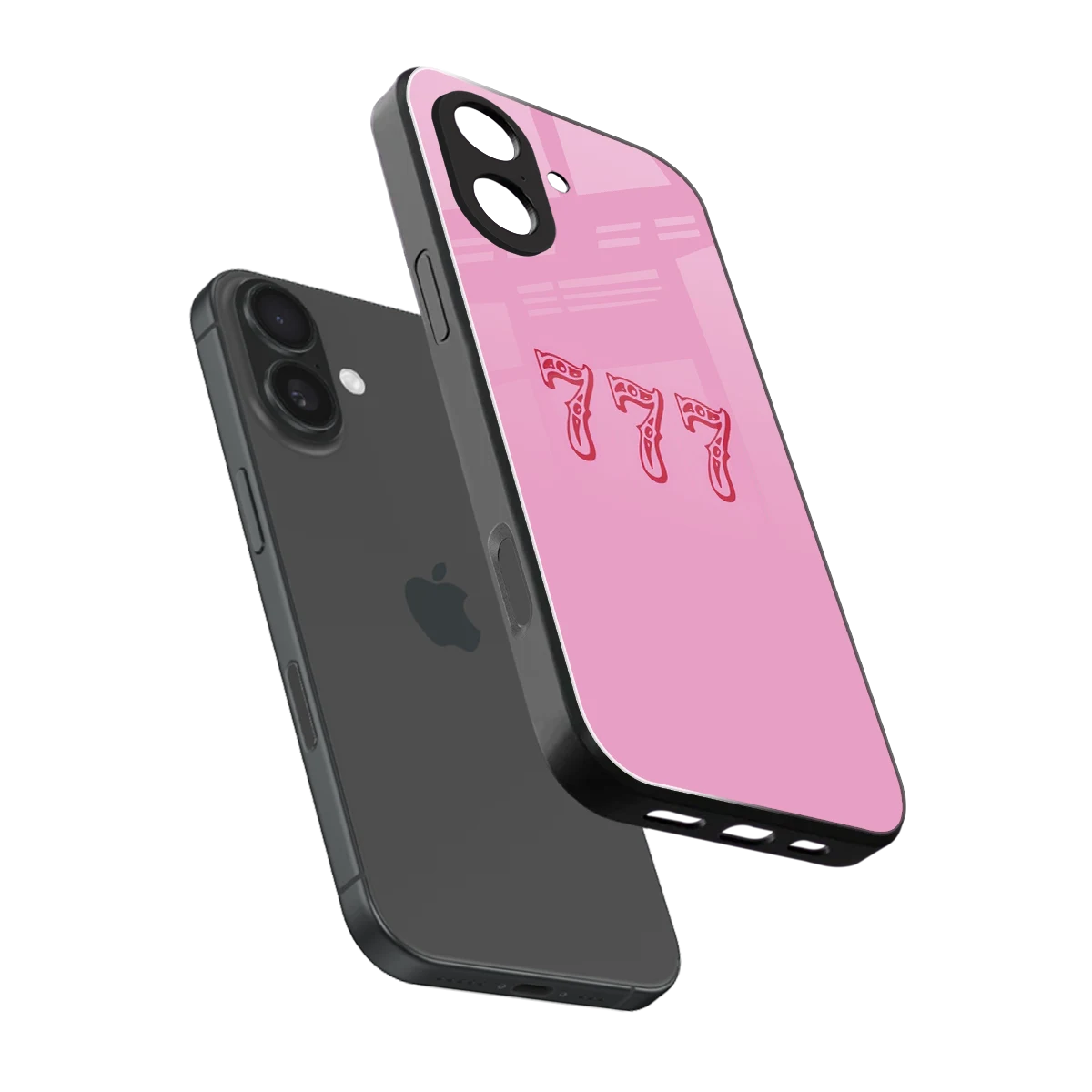 777 sleek iphone 17 cover with tempered glass back and TPU edges