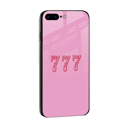 777 sleek iphone 7 plus cover with tempered glass back and TPU edges