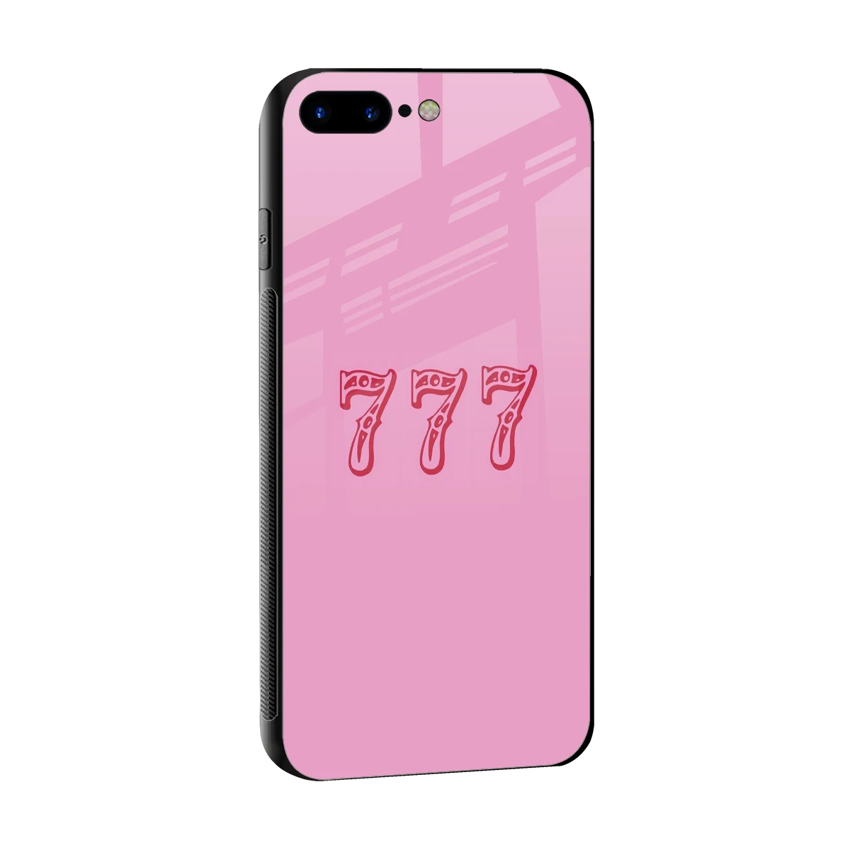 777 sleek iphone 8 plus cover with tempered glass back and TPU edges