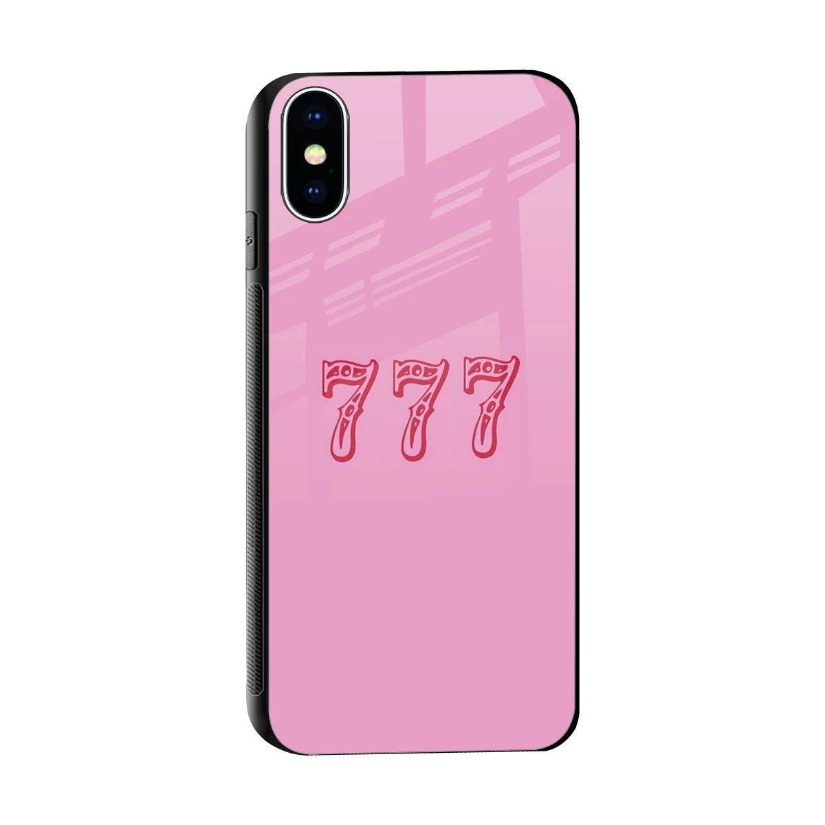 777 sleek iphone x cover with tempered glass back and TPU edges