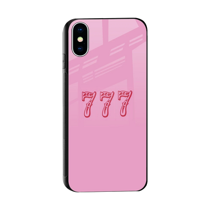 777 sleek iphone x cover with tempered glass back and TPU edges