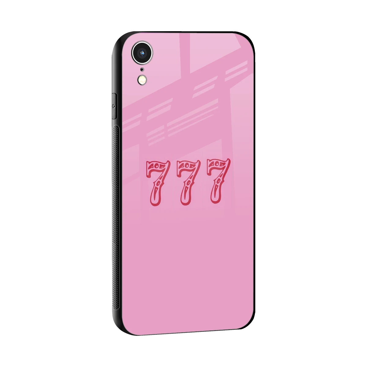 777 sleek iphone xr cover with tempered glass back and TPU edges