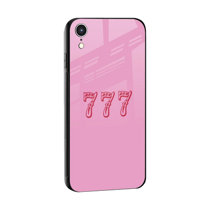 777 sleek iphone xr cover with tempered glass back and TPU edges
