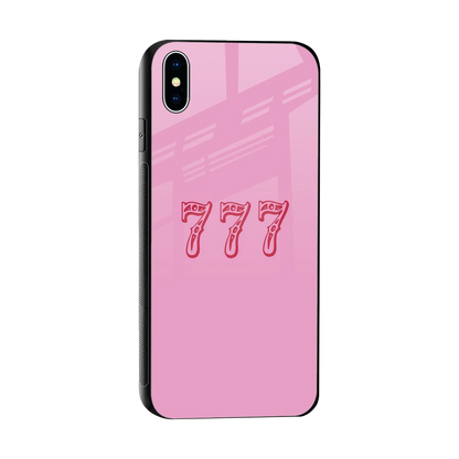 777 sleek iphone xs max cover with tempered glass back and TPU edges