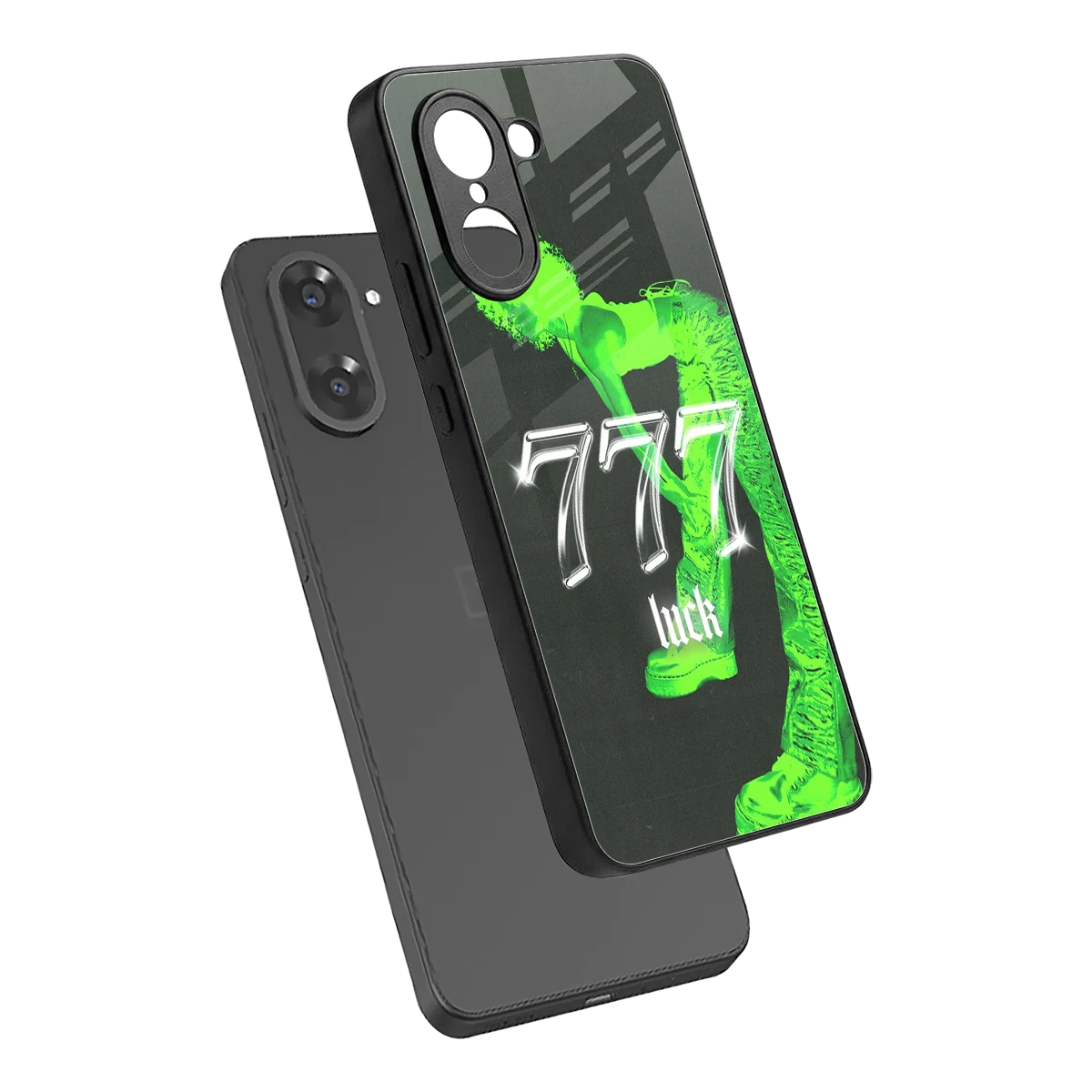 777 Luck sleek oneplus nord ce5 5g cover with tempered glass back and TPU edges