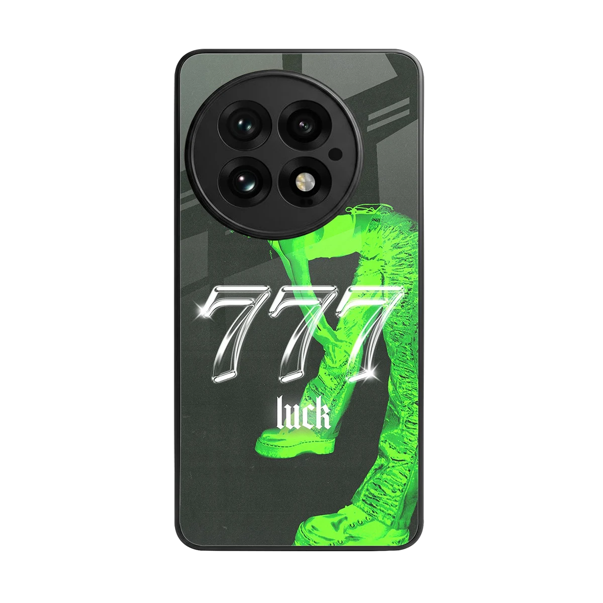 777 Luck back phone cover | glass case for oneplus 13