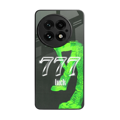 777 Luck back phone cover | glass case for oneplus 13