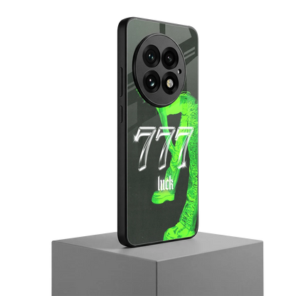 777 Luck oneplus 13 mobile cover | shockproof glass phone case