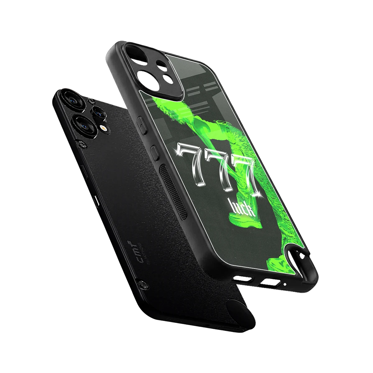 777 Luck sleek cmf nothing phone 2 pro cover with tempered glass back and TPU edges