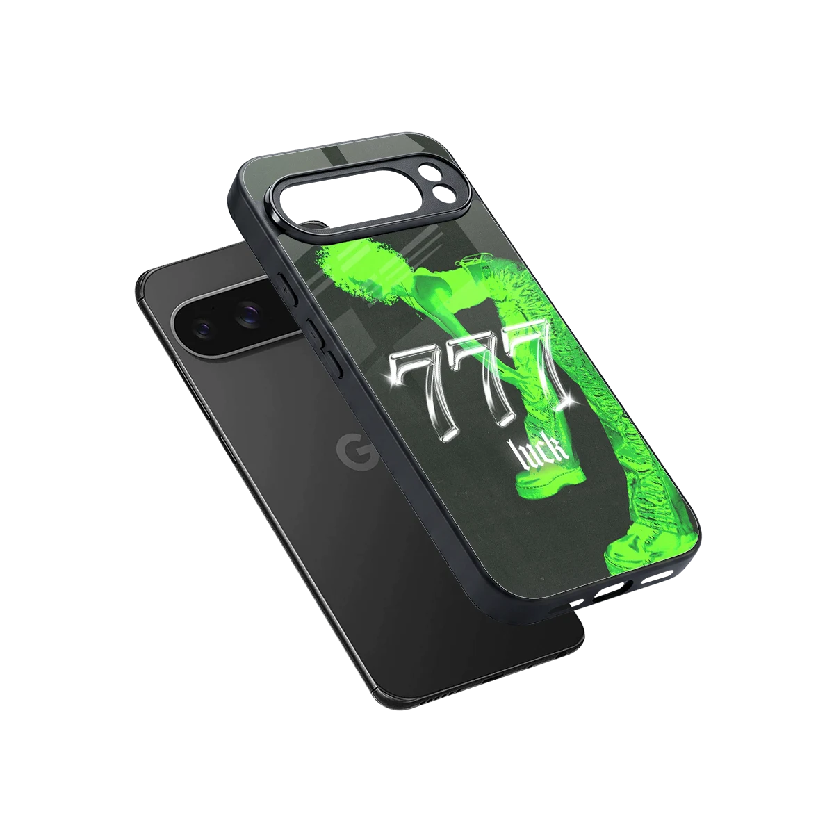 777 Luck sleek google pixel 10 pro xl cover with tempered glass back and TPU edges