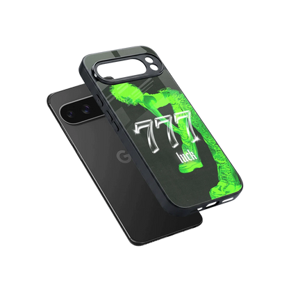 777 Luck sleek google pixel 10 pro xl cover with tempered glass back and TPU edges