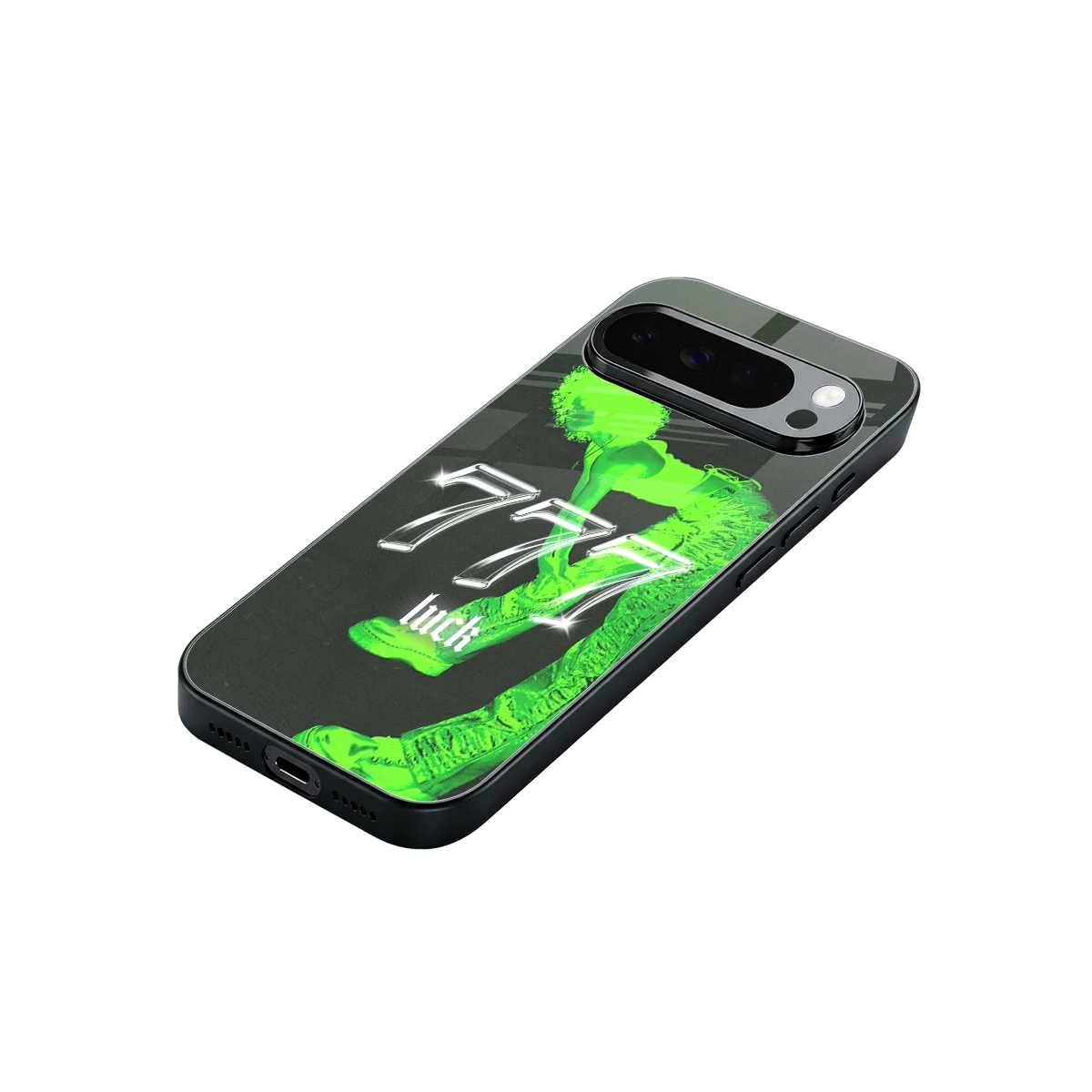 777 Luck stylish phone case for google pixel 10 pro xl | glossy glass and slim fit