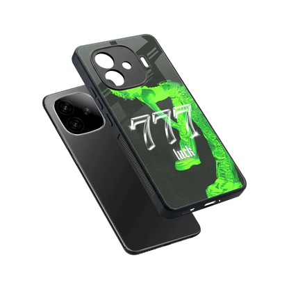 777 Luck sleek iqoo neo 10r 5g cover with tempered glass back and TPU edges