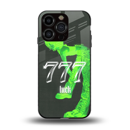 777 Luck back phone cover | glass case for iphone 13 pro