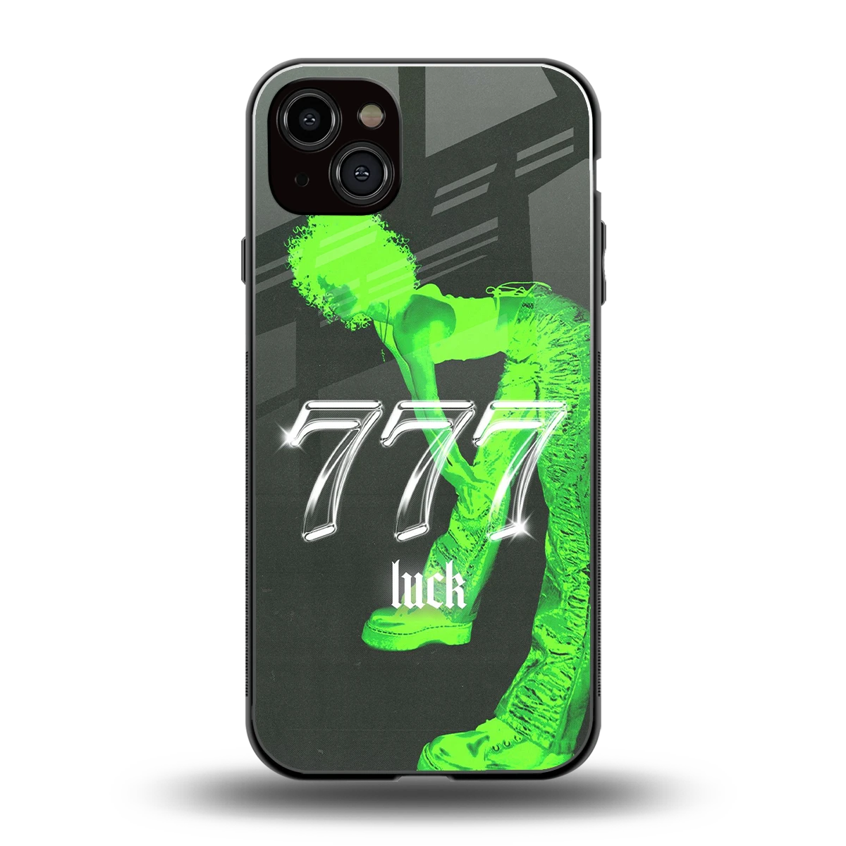 777 Luck back phone cover | glass case for iphone 14 plus
