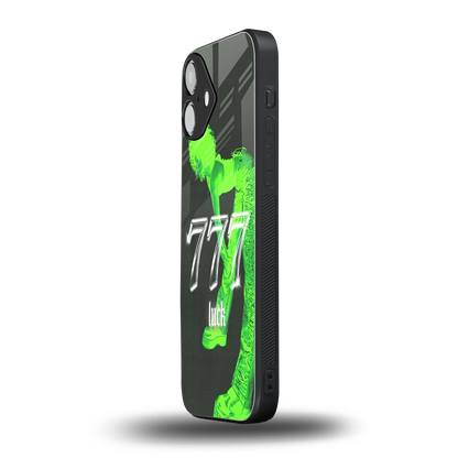 777 Luck iphone 16 plus mobile cover | shockproof glass phone case