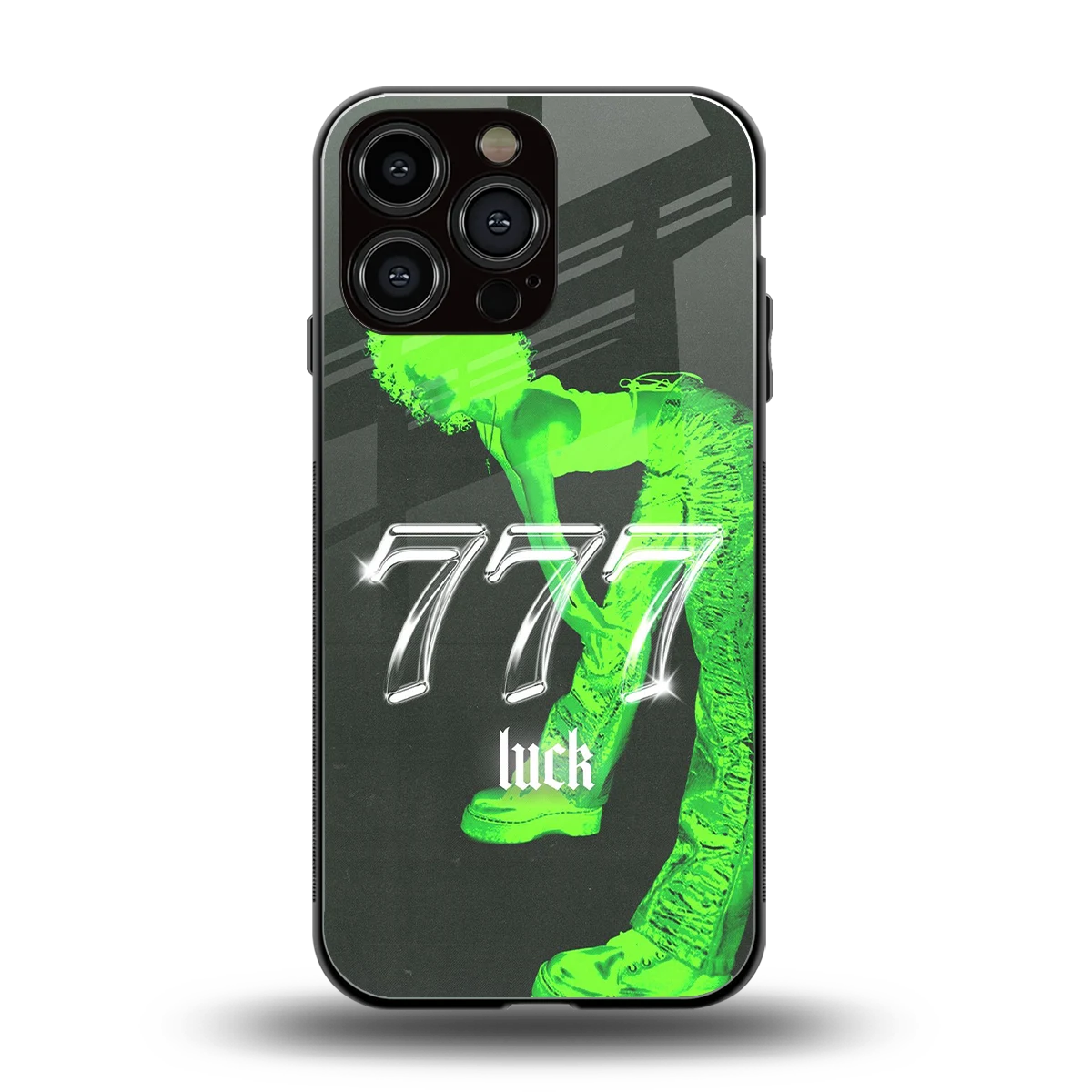 777 Luck back phone cover | glass case for iphone 16 pro max