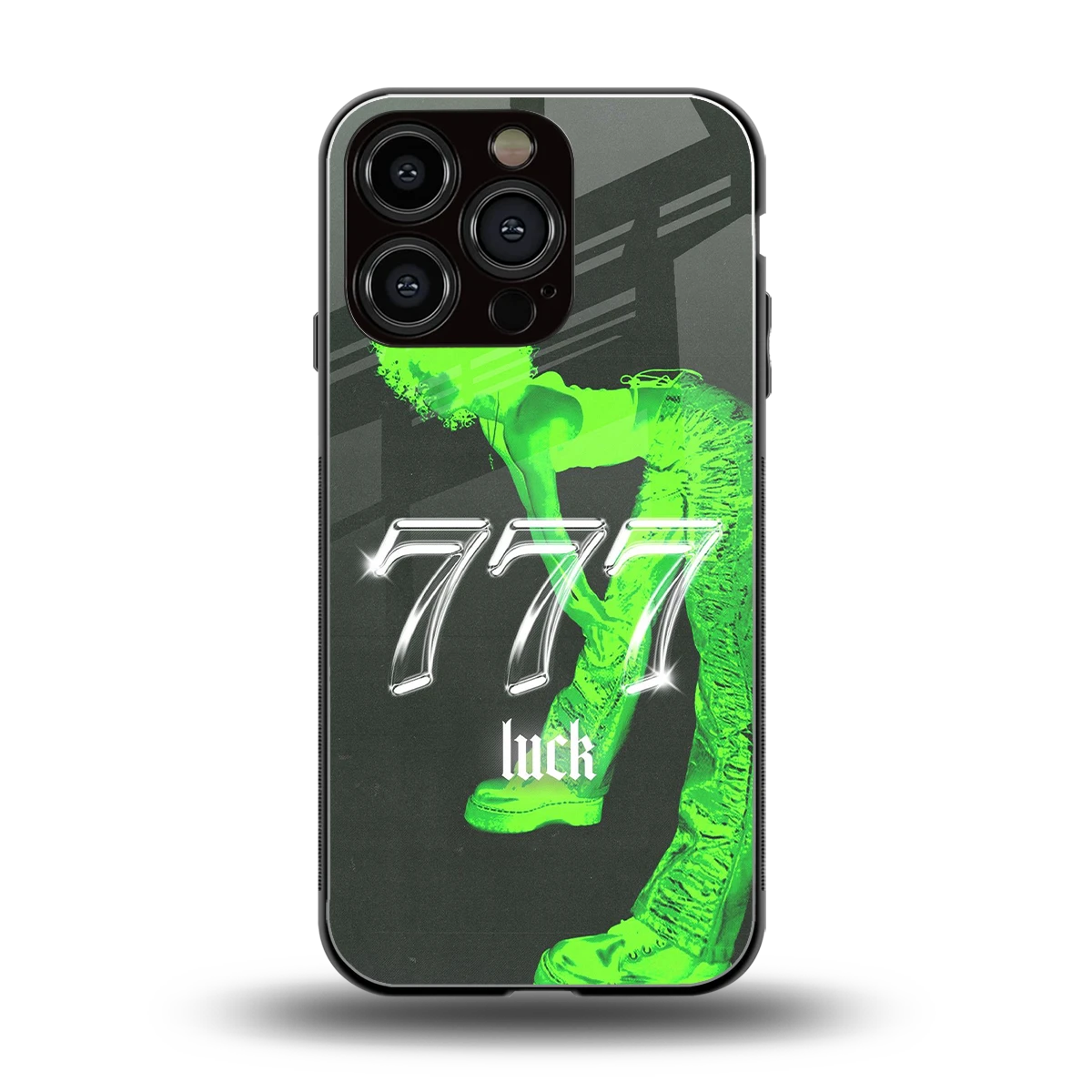 777 Luck back phone cover | glass case for iphone 16 pro