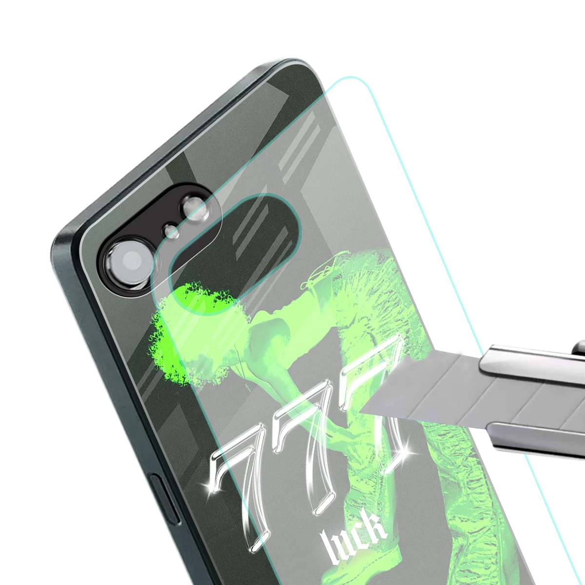 777 Luck stylish phone case for iphone 16e | glossy glass and slim fit
